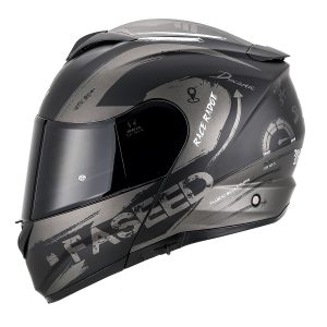 Casco Abatible Negro-Gris Faseed Ride Racer