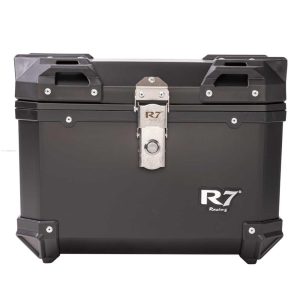 BAUL TRASERO MOTOCICLETA R7 NEGRO PLASTICO 45 LTS