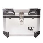 BAUL TRASERO MOTOCICLETA R7 PLATA PLASTICO 45 LTS