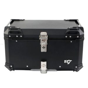 BAUL TRASERO MOTOCICLETA R7 RACING R7-705 ALUMINIO NEGRO 65 LTS