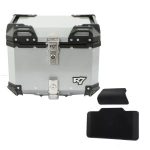 BAUL TRASERO MOTOCICLETA R7 RACING R7 ALUMINIO 45 LTS CON RESPALDO