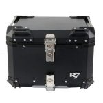 BAUL TRASERO MOTOCICLETA R7 RACING R7 ALUMINIO NEGRO 57 LTS