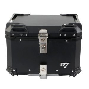 BAUL TRASERO MOTOCICLETA R7 RACING R7 ALUMINIO NEGRO 57 LTS