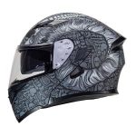 Casco Abatible Con Lente Interno Negro Bone Demon