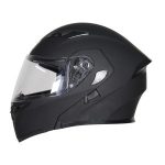 Casco de Moto Abatible Con Lente Interno Negro Mate