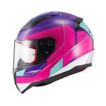 Casco Integral Moto Mujer LS2 RAPID ll GRAPHIC L ROS/MOR/TURQ/BCO FF353