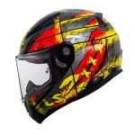 Casco Integral Moto  LS2 RAPID ll MARBLE NEGRO AMARILLO FF353