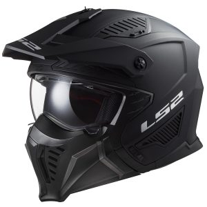 Casco Abierto LS2 CROSS CITY DRIFTER SOLID NEGRO MATE OF606