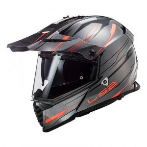 Casco Doble Proposito LS2 Cross City Pioneer Evo KNIG Titanium MX436