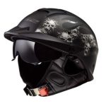 Cascco LS2 HH590 Abierto Rebellion Bones Negro Mate