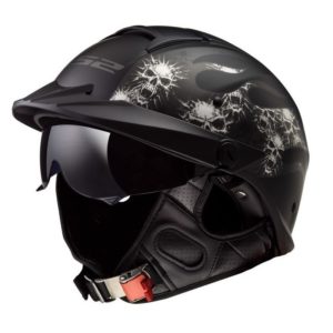 Cascco LS2 HH590 Abierto Rebellion Bones Negro Mate