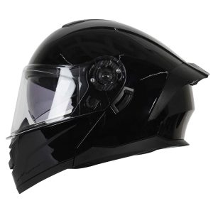 Casco Abatible AF Con Lente Interno Negro Brillo