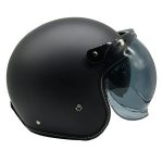 Casco Abierto NOSS 3-4 Jet Negro Mate Mica Burbuja