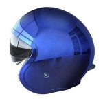 Casco Abierto LS2 Spitfire AZUL-CROMO OF599
