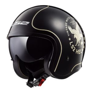 Casco Abierto LS2 Spitfire ll Negro Solido FLIER OF599