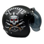 Casco Abierto NOSS 3-4 Jet Nordic Negro Mica Burbuja