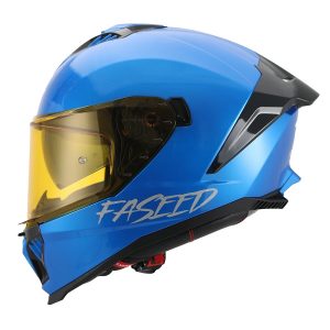 Casco Cerrado Faseed Integral Deportivo Azul Cobalto