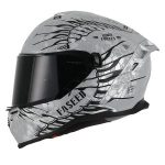 Casco Cerrado Faseed 867 Integral Deportivo Cobra Blanco Gris