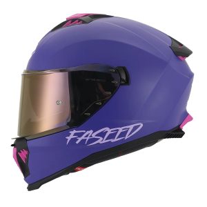 Casco Cerrado Faseed Integral Deportivo Mujer Morado Mate