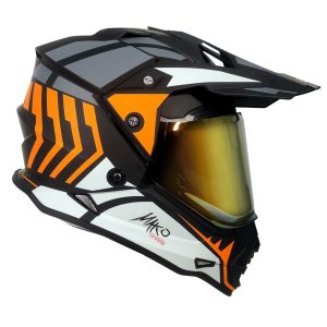 Casco Doble Proposito TECH-X2 MAKO NEGRO/NARANJA/GRIS/ROJO MATE