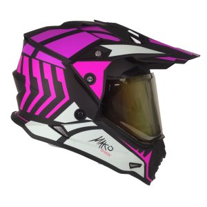 Casco Doble Proposito TECH-X2 MAKO PINK NIGHT ROSA/MORADO/GRIS