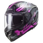 Casco Integral LS2 CHALLENGER SPIN TITANIUM/ROSA FLUO FF327