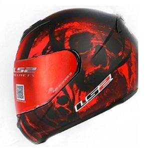 Casco Integral LS2 ROOKIE SKULL Rojo Mate FF352