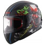 Casco Integral Moto LS2 RAPID ll CLOWN Negro-Vde-Bco FF353