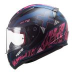 Casco Integral Moto Mujer LS2 RAPID ll XTREET AZUL-MORADO FF353