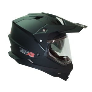 Casco Doble Proposito TECH-X2 con Mica y Lente Interno Negro Mate