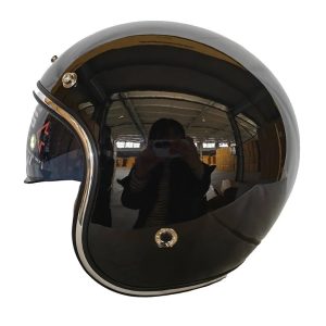 Casco Abierto NOSS 3-4 Jet Negro Brillo 629 Mica Burbuja