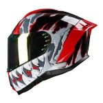 Casco Noss Cerrado Integral Deportivo Hunter Rojo Brillo