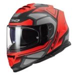 Casco Para Moto Integral LS2 STORM FASTER Rojo Mate-Titanium FF800