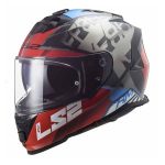 Casco Para Moto Integral LS2 STORM SPRINTER NGO-ROJ-TITANIUM FF800