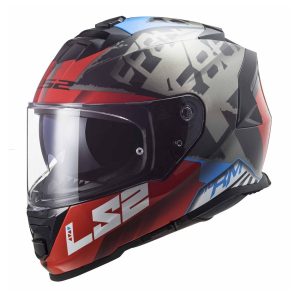 Casco Para Moto Integral LS2 STORM SPRINTER NGO-ROJ-TITANIUM FF800