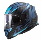 Casco Para Moto Integral LS2 STORM ll RACER AZUL MATE FF800