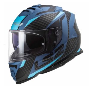 Casco Para Moto Integral LS2 STORM ll RACER AZUL MATE FF800
