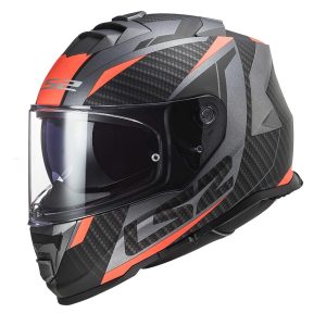 Casco Para Moto Integral LS2 STORM ll RACER NGO-NJA FLUO FF800