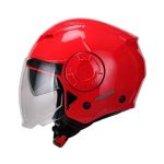 Casco Para Moto Jet  FS-729 Rojo
