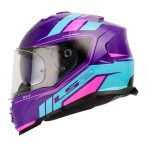 Casco Para Moto Mujer Integral LS2 STORM ll FIST PURPURA-AZL FF800