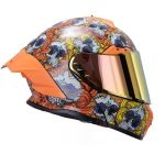 Casco Abatible Noss NS-X90 Calaveras Naranja
