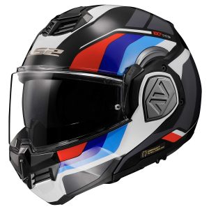 Casco para Moto Abatible LS2 ADVANT SPORT Negro-Azul-Rojo FF906
