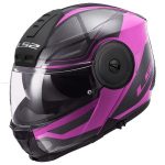 Casco para Moto Abatible LS2 SCOPE ll Mujer Axis-Rosa Mate FF902