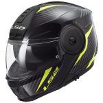 Casco para Moto Abatible LS2 SCOPE ll Negro-Amarillo Fluo FF902