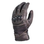 Guantes Cortos Motociclista KOHL-205 de Textil-Piel VENTILADO Cafe