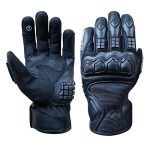 Guantes Cortos Motociclista de Textil-Piel Stinger Negros