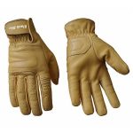 Guantes Cortos de Piel FGL-004 ROAD DANDY Mostaza