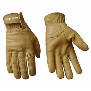 Guantes Cortos de Piel FGL-004 ROAD DANDY Mostaza