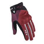 Guantes Motociclista Dama LS2 DART 2 VINO-PERLA-NEGRO