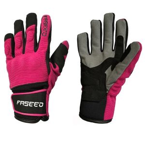 Guantes para moto Dama Faseed Rosa-Nego-Gris